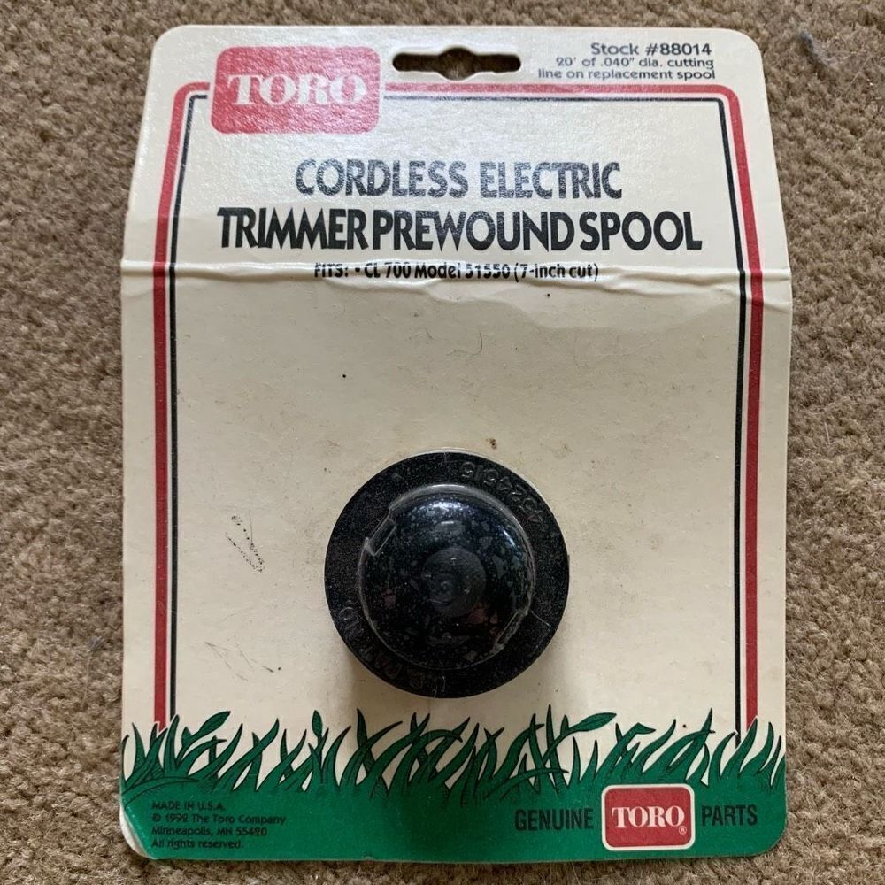 TORO Cordless Electric Trimmer Prewound Spool Stock #88014 Part 3334-120 *New*